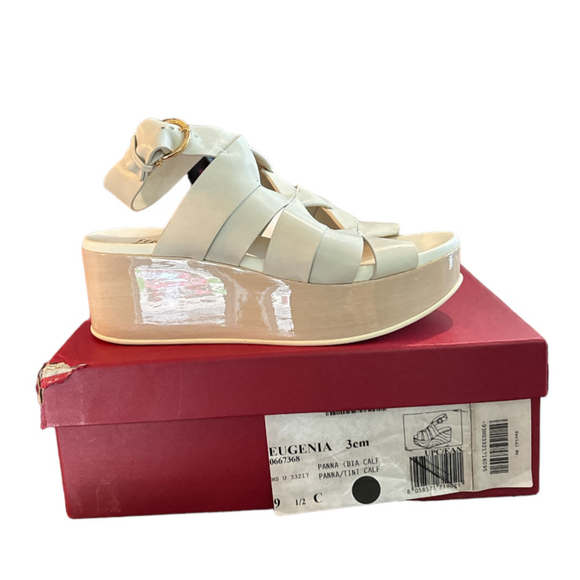 Salvatore Ferragamo Shoes - Salvatore Ferragamo Eugenia Platform Sandals White 9.5 New in box